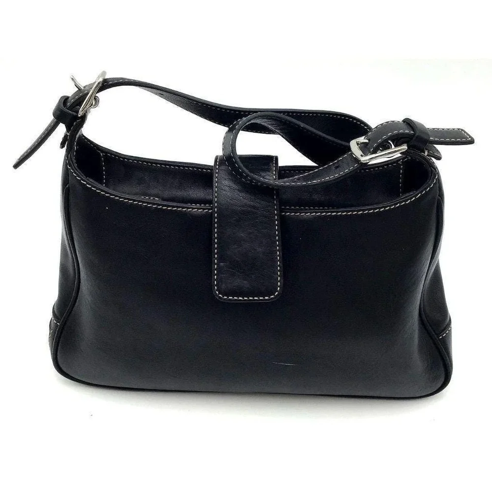 Vintage Coach Women's Black Leather‎ Hamptons Hobo Bag #7789